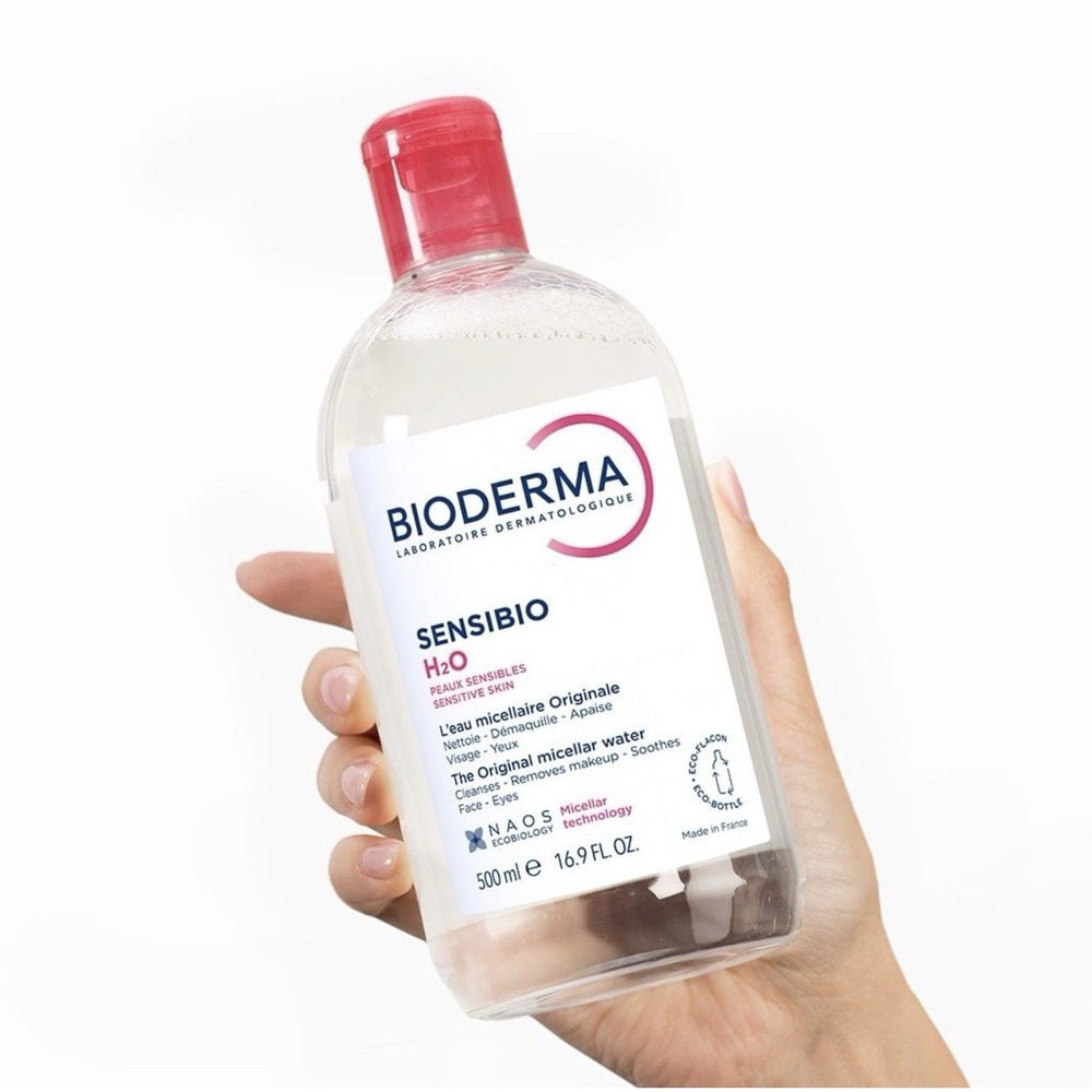 BIODERMA Sensibio Micellar Water 500ml Removes Makeup Soothes Sensitive Skin